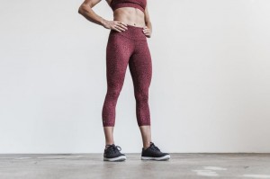Nobull High-Rise Crop Plush Heather Strumpfhose Damen Leopard | 73128-OSDC