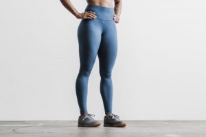 Nobull High-Rise Matte Strumpfhose Damen Blau | 06758-HOMJ