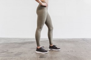 Nobull High-Rise Plush Heather Strumpfhose Damen Braun | 37608-LQKE