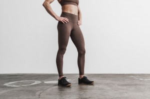 Nobull High-Rise Plush Heather Strumpfhose Damen Braun | 12805-JEYU