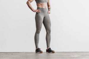 Nobull High-Rise Plush Heather Strumpfhose Damen Grau | 82439-SQVW