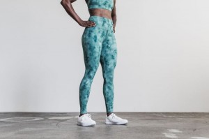 Nobull High-Rise Tie-Dye Strumpfhose Damen Tiefesgrün | 63548-YKGD