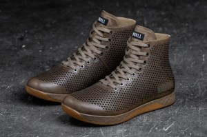 Nobull High-Top Leather Sportschuhe Damen Braun | 71683-SKBA