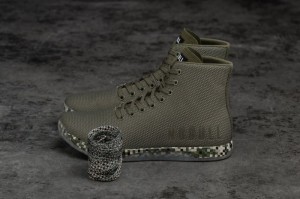 Nobull High-Top Pixel Sportschuhe Damen Grün | 12348-KOUN