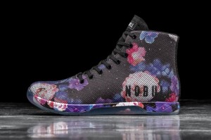 Nobull High-Top Space Floral Sportschuhe Herren Schwarz Lila | 73860-YPXQ