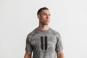 Nobull Horns Camo T-shirts Herren Camouflage | 96430-AOIP