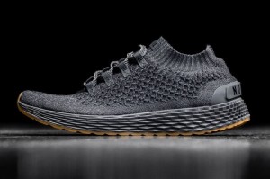 Nobull Knit Laufschuhe Damen Dunkelgrau | 76935-WJOH