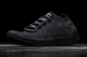 Nobull Knit Laufschuhe Damen Schwarz | 64859-IOMA