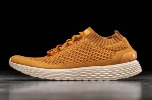 Nobull Knit Laufschuhe Herren Gold | 92360-FNVT