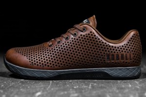 Nobull Leather Sportschuhe Damen Kaffee | 06519-PDEH
