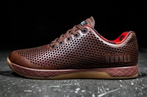 Nobull Leather Sportschuhe Damen Kaffee | 87964-IOHZ