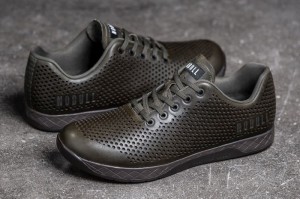 Nobull Leather Sportschuhe Damen Olivgrün | 83574-OPLS