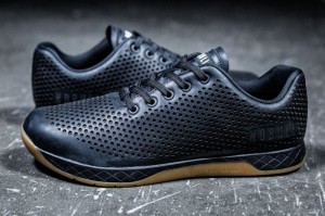 Nobull Leather Sportschuhe Damen Schwarz | 02435-TRPC