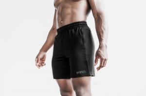 Nobull Lightweight Knit 7 Kurze Hose Herren Schwarz | 48751-EVQW