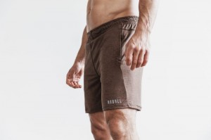 Nobull Lightweight Knit 7 Kurze Hose Herren Braun | 28659-GXQV