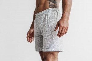 Nobull Lightweight Knit 7 Kurze Hose Herren Weiß | 23870-JHWM