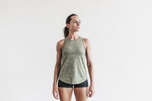 Nobull Lightweight Textured Camo Muskelshirt Damen Camouflage | 06347-TGDA