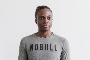 Nobull Long Sleeve T-shirts Damen Grau | 65927-SQZV