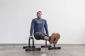 Nobull Long Sleeve T-shirts Herren Navy | 78416-GABX