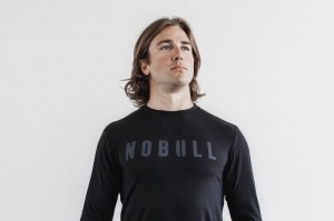 Nobull Long Sleeve T-shirts Herren Schwarz | 92457-HSTV