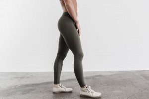 Nobull Low-Rise Strumpfhose Damen Grün | 49015-GZFX