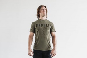 Nobull Madison T-shirts Herren Grün | 80342-LJKV
