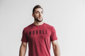 Nobull Madison T-shirts Herren Rot | 04732-QMUD
