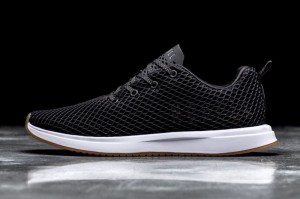 Nobull Mesh Laufschuhe Herren Schwarz Weiß | 45781-YRHO