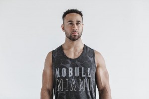 Nobull Miami Muskelshirt Herren Grau | 89023-VONA