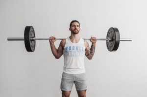 Nobull Miami Palm Muskelshirt Herren Blau | 47265-IYZG