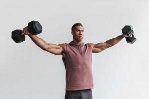 Nobull Microplush Sleeveless Hoodie Herren Rot | 56348-UYEW