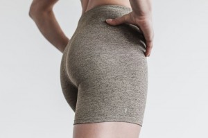 Nobull Mid-Rise 4 Plush Heather Kurze Hose Damen Braun | 53729-IVJN
