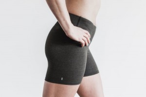Nobull Mid-Rise 4 Plush Heather Kurze Hose Damen Schwarz | 16509-DOEK