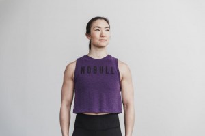 Nobull Muscle Bright Colors Muskelshirt Damen Lila | 56749-MFQY