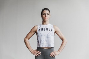 Nobull Muscle Butterfly Muskelshirt Damen Weiß | 71684-ZUBH
