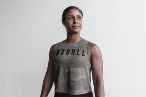 Nobull Muscle Camo Muskelshirt Damen Camouflage | 12963-JIRB