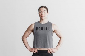 Nobull Muscle Classic Colors Muskelshirt Damen Dunkelgrau | 62174-HMVY