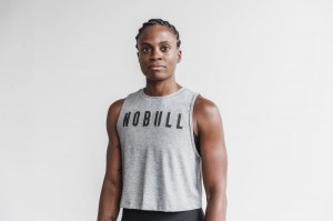 Nobull Muscle Classic Colors Muskelshirt Damen Grau | 14256-GIPV