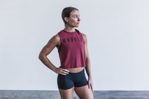 Nobull Muscle Classic Colors Muskelshirt Damen Rot | 85123-TORL