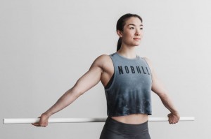 Nobull Muscle Dip-Dye Muskelshirt Damen Grau | 39451-HNJL