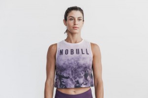 Nobull Muscle Dip-Dye Muskelshirt Damen Lila | 25064-WPJK