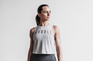 Nobull Muscle Madison Muskelshirt Damen Grau | 38205-KDYZ