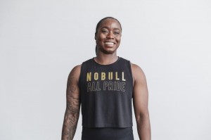 Nobull Muscle Pride Muskelshirt Herren Schwarz Gold | 96827-ZEVS