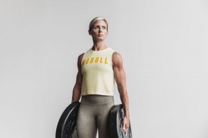Nobull Muscle Seasonal Colors Muskelshirt Damen Gelb | 19063-HSXI