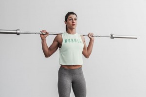Nobull Muscle Seasonal Colors Muskelshirt Damen Mintfarben | 83240-PHAD