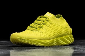 Nobull Neon Knit Laufschuhe Herren Gelb | 58716-XZVC