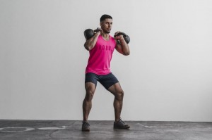Nobull Neon Muskelshirt Herren Rosa | 79085-BKIV