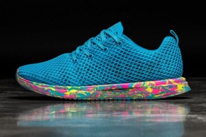 Nobull Neon Swirl Mesh Laufschuhe Herren Blau | 67981-PHXT