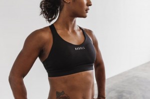 Nobull Pace Sport BH Damen Schwarz | 31945-YMQW