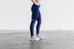 Nobull Pace Strumpfhose Damen Navy | 09367-AZPE